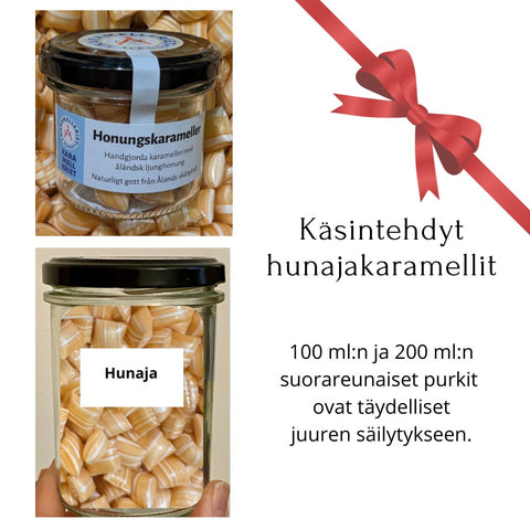 KARAMELLIT Hunaja PIENI + ISO – sopivat juuripurkit