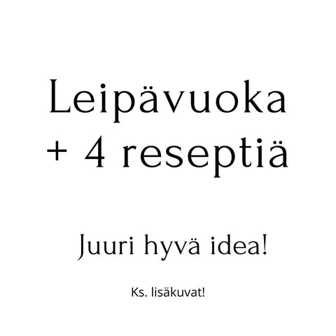 LEIPÄVUOKA 2.O L + 4 reseptiä TOIMITUS TAMMIKUUSSA