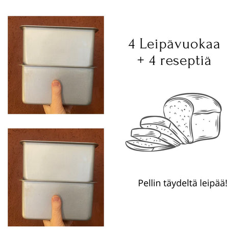 4 LEIPÄVUOKAA+ 4 reseptiä TOIMITUS TAMMIKUUSSA